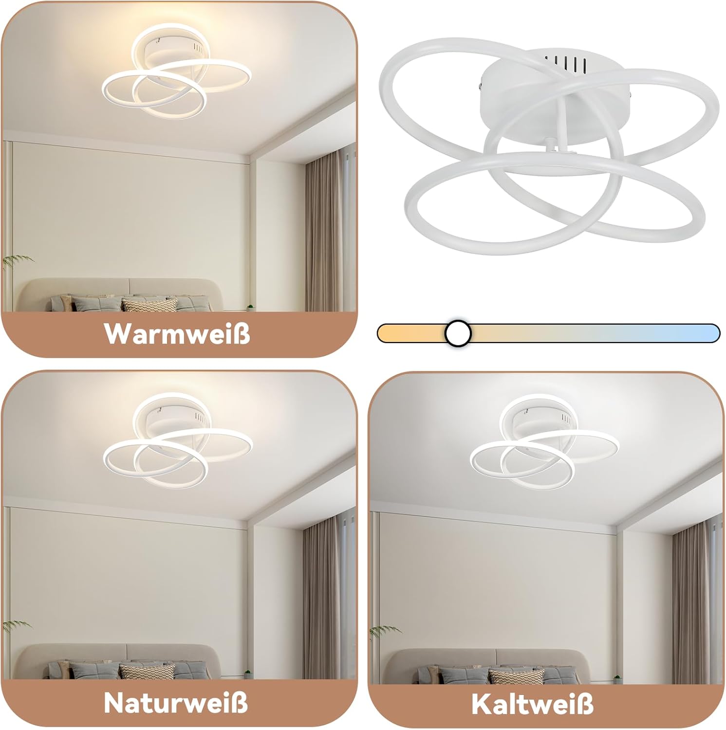 ZMH Lampada da soffitto plafoniera LED metallo 36 cm forma farfalla dimmerabile per soggiorno