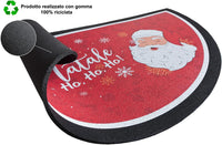 Zerbino Natalizio Gomma Sostenibile Semiluna 40x70 Cm Asciugapassi Natale Ingresso Antiscivolo Dis.A