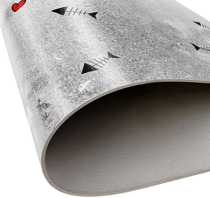 Tappeto Sottociotola Tovaglietta 38x60 cm Pvc Impermeabile Antisfilo Antiscivolo Cane Gatto Dis.C