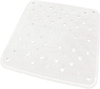 Tappeto Doccia Vasca Bagno Ruvido con Ventose Antiscivolo Profumato 53x53 cm Bianco