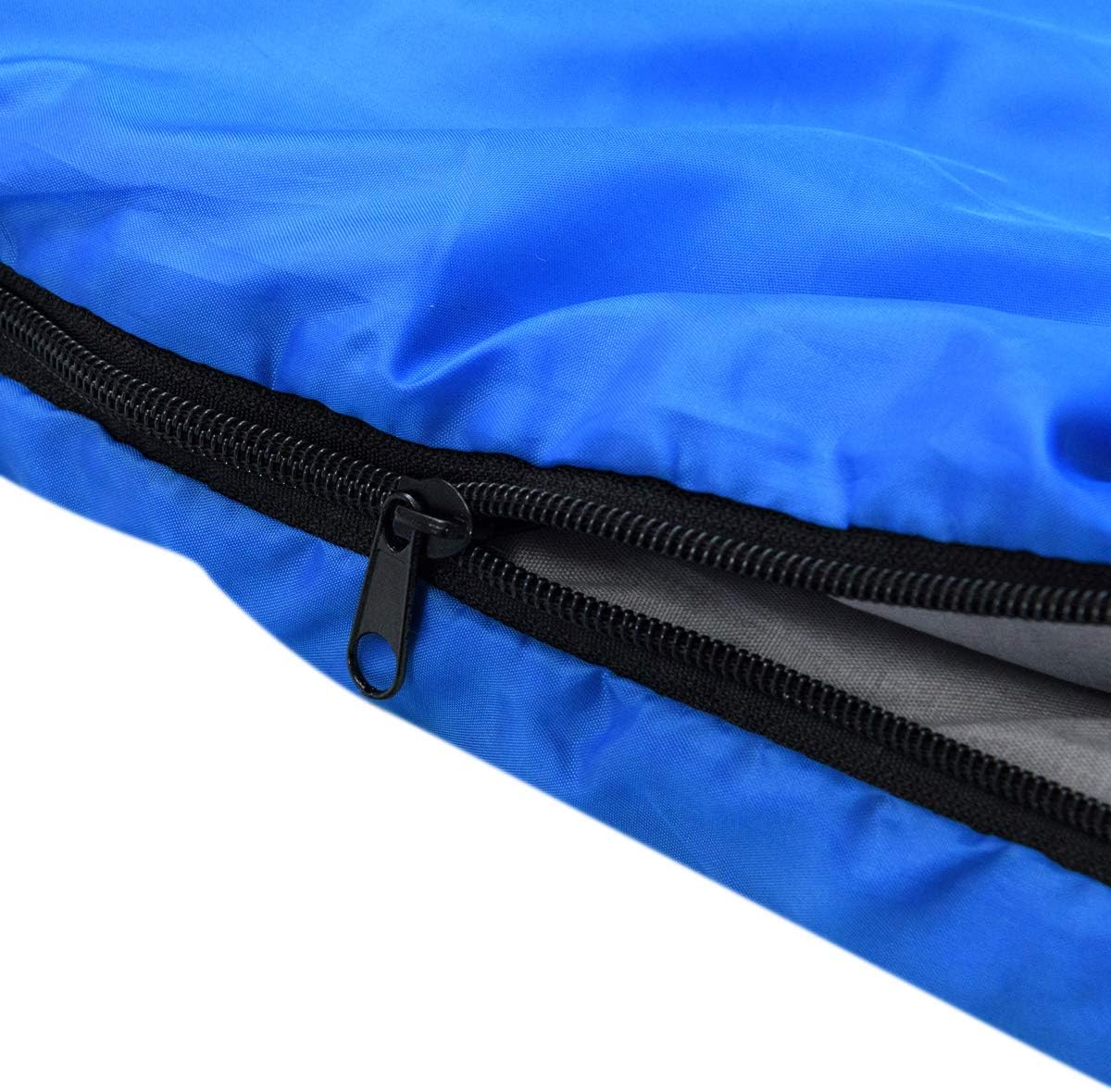 Sacco a Pelo Matrimoniale, Sacco a Pelo XL Matrimoniale per 2 Persone, con 2 Cuscini, per Campeggio, Escursionismo, attività all'Aria Aperta, 220 x 150 cm（Blu)