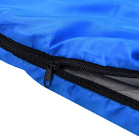 Sacco a Pelo Matrimoniale, Sacco a Pelo XL Matrimoniale per 2 Persone, con 2 Cuscini, per Campeggio, Escursionismo, attività all'Aria Aperta, 220 x 150 cm（Blu)