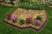 La bordatura di decorazione in plastica per il prato, MARRONE â€“ 5 m di lunghezza x 6 cm 