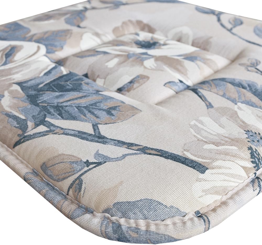 Set 4 Cuscini Sedia Cotone Con Lacci Lavabili Morbidi Universali Coprisedia Shabby Chic Vintage