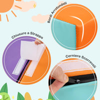 Set di 10 Blocchi da Arrampicata in Schiuma, Palestra da Gioco in Morbida Pelle Sintetica, Strutture Leggere per Scalare, Arrampicarsi, Scivolare, per Bambini 1+ Anno (Arancione)