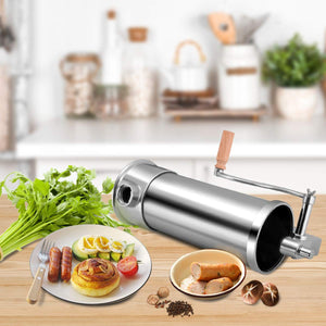 6 L Insaccatrice per Salsiccia Macchina per la Produzione di Salsicce Insaccatrice Manuale per Uso Domestico, Salsicce Siringa con 6 Tubi di Riempimento