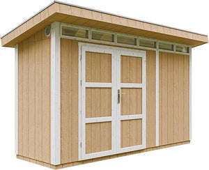 Casetta da Giardino di QUALIT? PREMIUM 4,3m?²-L161xW411cm - TIMBELA M902A-HARVEST HONEY