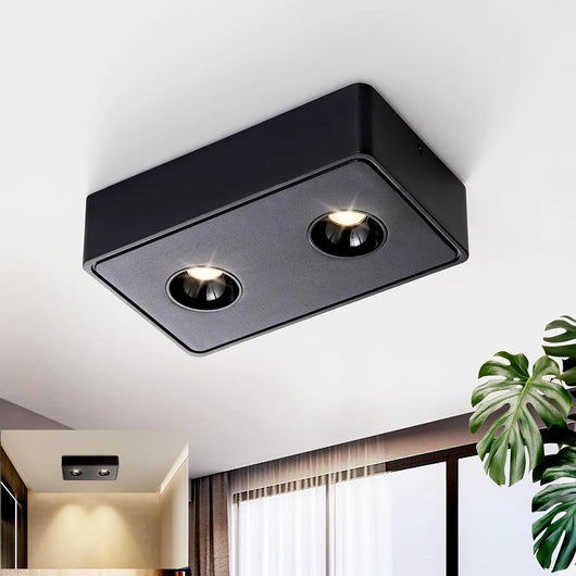 ZMH Faretto da soffitto LED da superficie 2 fiamme 14W
