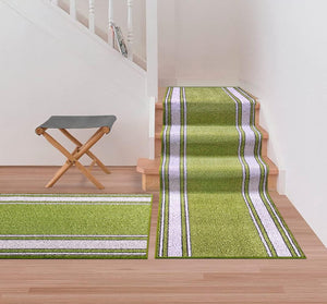 Tappeto Scala Passatoia Ingresso Corsia Scale Antiscivolo Stile Classico Verde 67x140 cm