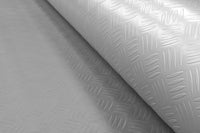 Tappeto Gomma Copri Pavimento 140x950 cm Effetto Lamiera Zerbino Antiscivolo Isolante Robusto Grigio