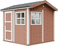 Casetta da giardino di qualit? premium 5,9 m² - H252x250x294 cm - Timbela M913-REDWOOD RED