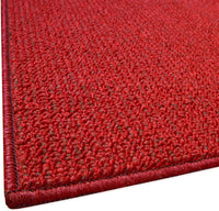 Tappeto Cucina 57x400 cm Tessitura Piatta Antiscivolo Multiuso Corsia Corridoio Made In Italy Bordeaux