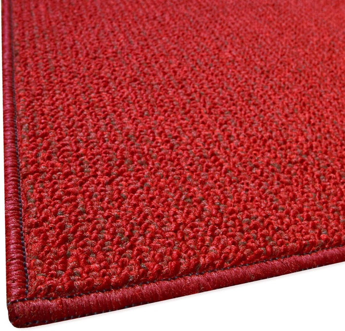 Tappeto Cucina 57x270 cm Tessitura Piatta Antiscivolo Multiuso Corsia Corridoio Made In Italy Bordeaux