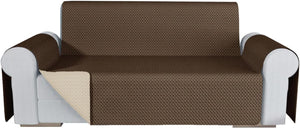Copridivano Double Face Moderno Lavabile Fodera ProteggiDivano 2 Posti Marrone