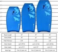 Tavola da Surf in XPE, EPS e HDPE, Tavola Surf Bambini e Adulti, Tavoletta Mare con Leash per Polso, Portata 85 kg, Disponibile in Vari Colori, 104 x 51 x 6 cm (Pesci)