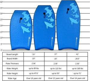 Tavola da Surf in XPE, EPS e HDPE, Tavola Surf Bambini e Adulti, Tavoletta Mare con Leash per Polso, Portata 85 kg, Disponibile in Vari Colori, 104 x 51 x 6 cm (Pesci)