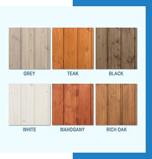 Kit di impregnanti per legno - 5 litri di colore BIANCO+ 5 litri di impregnante di colore MOGANO