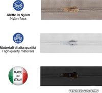 Cerniera Lampo Bianca 2,5cm Continua con Doppio Cursore - Chiusura in Nylon Non Divisibile - Perfetta per Cucito 🧵 - Made in Italy 🇮🇹