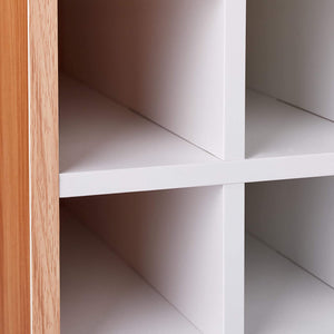 Cantinetta vino con ripiano grande per 8 bottiglie e portabicchieri marrone 13_0001277_2