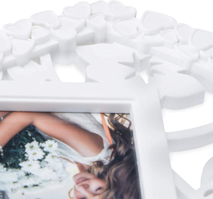 Cornice per foto di matrimonio 3 foto gallery wall cornice bianca da parete a cuore 13_0000596