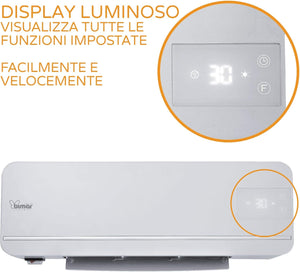 Bimar AMA05 Termoventilatore da Bagno Ceramico - Termoventilatore Basso Consumo - Scaldabagno Elettrico 2000W