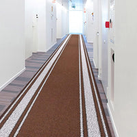 Tappeto Scala Passatoia Ingresso Corsia Scale Antiscivolo Stile Classico Marrone 67x700 cm