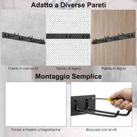 Organizzatore Garage, Organizzatore di Attrezzi da Giardino in Metallo con 8 Ganci, Capacità di Carico di 150 kg