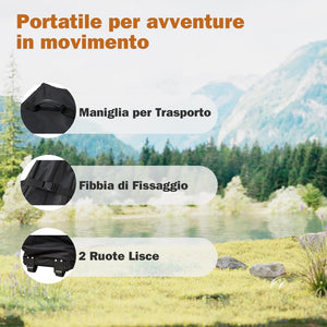 Gazebo Pop-up Pieghevole 3 x 4,5 m, Gazebo da Giardino Impermeabile Altezza Regolabile con Fori di Drenaggio, Tenda da Giardino Antivento con Borsa di Trasporto a Ruote (Grigio)