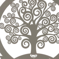 Portachiavi da Parete Albero della Vita Fango - Design Moderno in Acciaio, 5 Ganci, Decorativo per Ingresso e Ufficio - Arti e Mestieri, Made in Italy