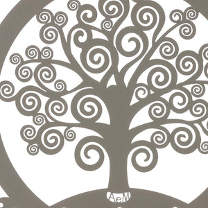 Portachiavi da Parete Albero della Vita Fango - Design Moderno in Acciaio, 5 Ganci, Decorativo per Ingresso e Ufficio - Arti e Mestieri, Made in Italy