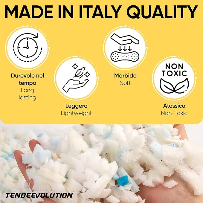 Imbottitura Trucioli Poliuretano al kg | Per Cuscini, Divani, Poltrone, Fai-da-te | Waterfoam, Ovatta, Resistente & Confortevole
