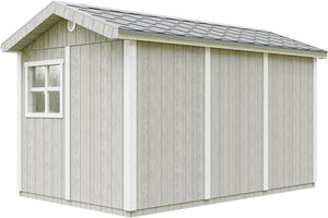 Casetta da giardino di qualit? premium 8,68 m² - H252x250x412 cm - Timbela M914-TUNDRA GREY