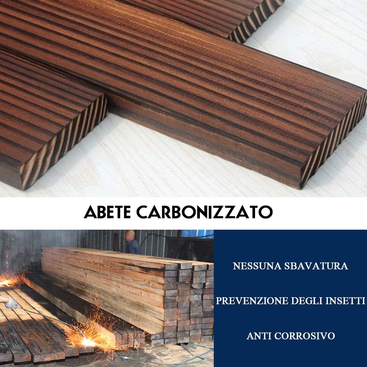 Fontana da Giardino 2 Piani con Pompa d'Acqua, Perfetto per Interno ed Esterno, Legno di Abete, 61x44,5x44,5cm