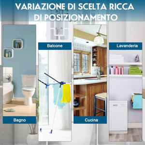 Mobile per Lavatrice, Organizzatore Bagno con 3 Mensole, Scaffale per Bagno con Mensola Interna Regolabile e 2 Ante, Salva Spazio per il Bagno (Bianco)