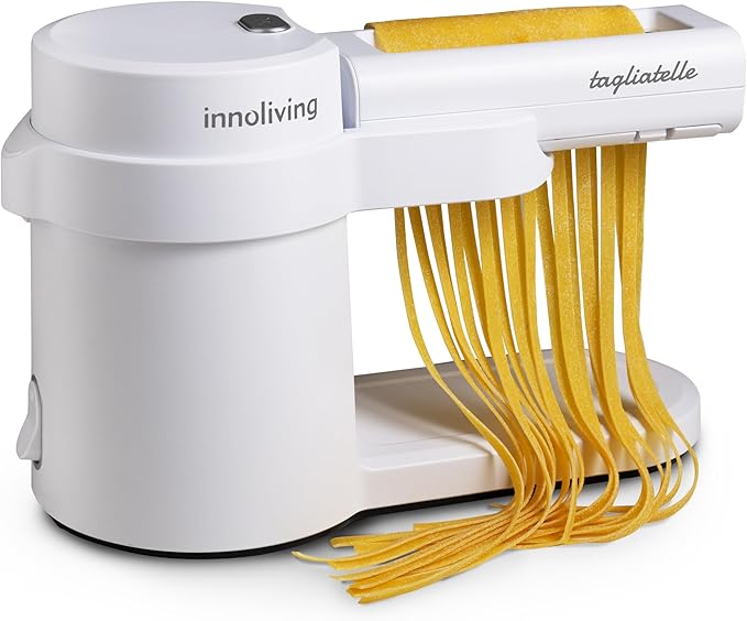 Innoliving Macchina Elettrica Sfogliatrice per Pasta Fatta in Casa INN-783, 100W, 6 Livelli di Spessore, 3 Tipi di Pasta, Lavorazione Continua fino a 1 Ora