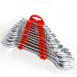 SET SERIE CHIAVI INGLESI ACCIAIO 12pz FISSA FORCHETTA INCLINATE 15° 6-32mm VALEX