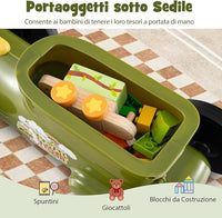 Auto a Spinta per Bambini, macchina cavalcabile con Suono e Spazio di Archiviazione, Auto Scorrevole a Piedi con Volante per Bambini 19-36 Mesi (Verde)
