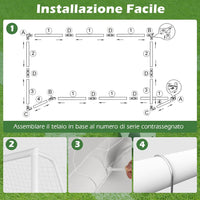 Porto per Calcio per Bambini, Rete da Calcio Resistente alle Intemperie e Telaio in UPVC con Pali di Fissaggio e Coni da Calcio per Allenamenti in Cortile