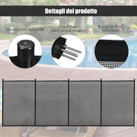 Recinzione di Protezione per Piscina, Barriera Protettiva, Cancelletto di Sicurezza per Piscina, 360 x 125 cm