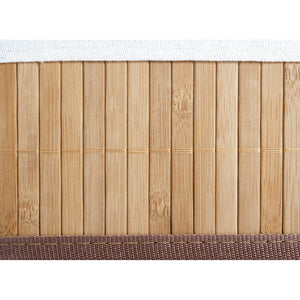 SET 3 CESTINI PORTA OGGETTI IN BAMBU' FODERA INTERNA RETTANGOLARI VERDELOOK 12/111