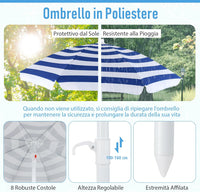 Tavolo da Picnic per Bambini con 8 Posti 125 × 125 × 100-160 cm, Tavolino Bambini in HDPE con Ombrellone Regolabile e Pieghevole, Struttura in Metallo e 4 Panchine (tavolo bianco)