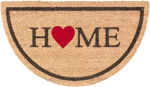 Zerbino Cocco Semiluna 38x68 Cm Moderno Antiscivolo Tappeto Ingresso Entrata Dis.A