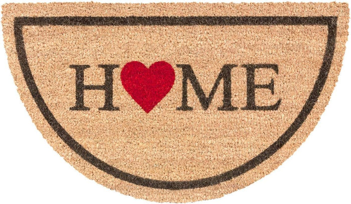 Zerbino Cocco Semiluna 38x68 Cm Moderno Antiscivolo Tappeto Ingresso Entrata Dis.A