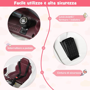 Lexus Auto Elettrica per Bambini, Macchina Elettrica Cavalcabile con Telecomando Luci LED Luminose Musica e Storie, 3-5 km/h, per Bambini 37-96 Mesi (Bianco)