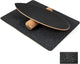 Balance Board in Legno, Tavola di Equilibrio con Rullo e Tappetino per Allenamento Skateboard Hockey Snowboard Surfing, per Esercizi Equilibrio e Tonificazione Core, Portata 227 kg (Nero)