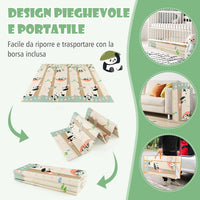 Tappeto Gioco per Bambini Pieghevole, Tappeto per Pavimento Grande da 200 x 180 cm con Borsa da Trasporto per Interni ed Esterni, Tappeto Impermeabile e Reversibile per Bambini, Neonati