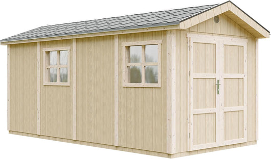 Casetta da giardino di qualit? premium 8.52 + 2.95 m² - H252x250x530 cm - Timbela M915C