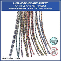 Tenda Antimosche Modello Filo in PVC, Plastica Rosa | Largh. 1,40m x Alt. 2,40m | Protezione Insetti, Porta, Esterno, Interno