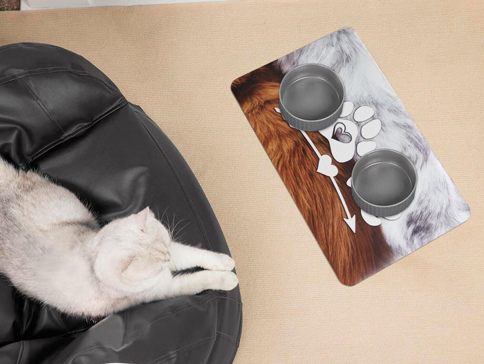 Tappeto Sottociotola Tovaglietta 50x70 cm Pvc Impermeabile Antisfilo Antiscivolo Cane Gatto Dis.D