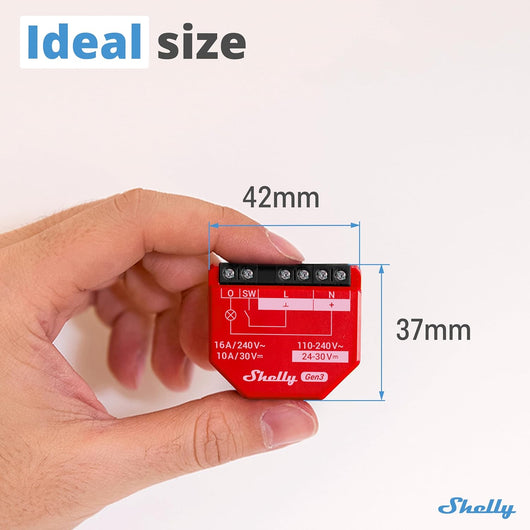 Shelly 1 PM Gen3 Interruttore relè WLAN con misurazione della corrente